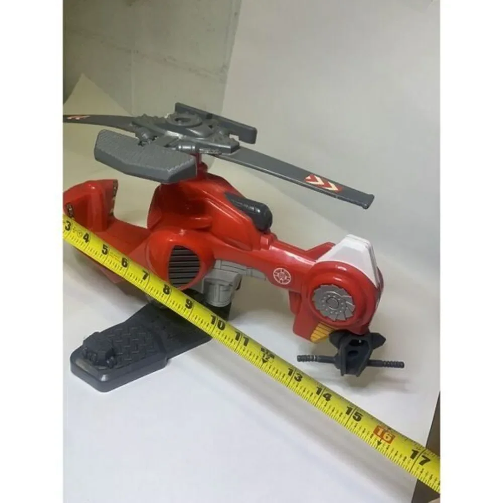 Vintage 1998‎ Rescue Hero's Red Helicopter Toy Working Pull String